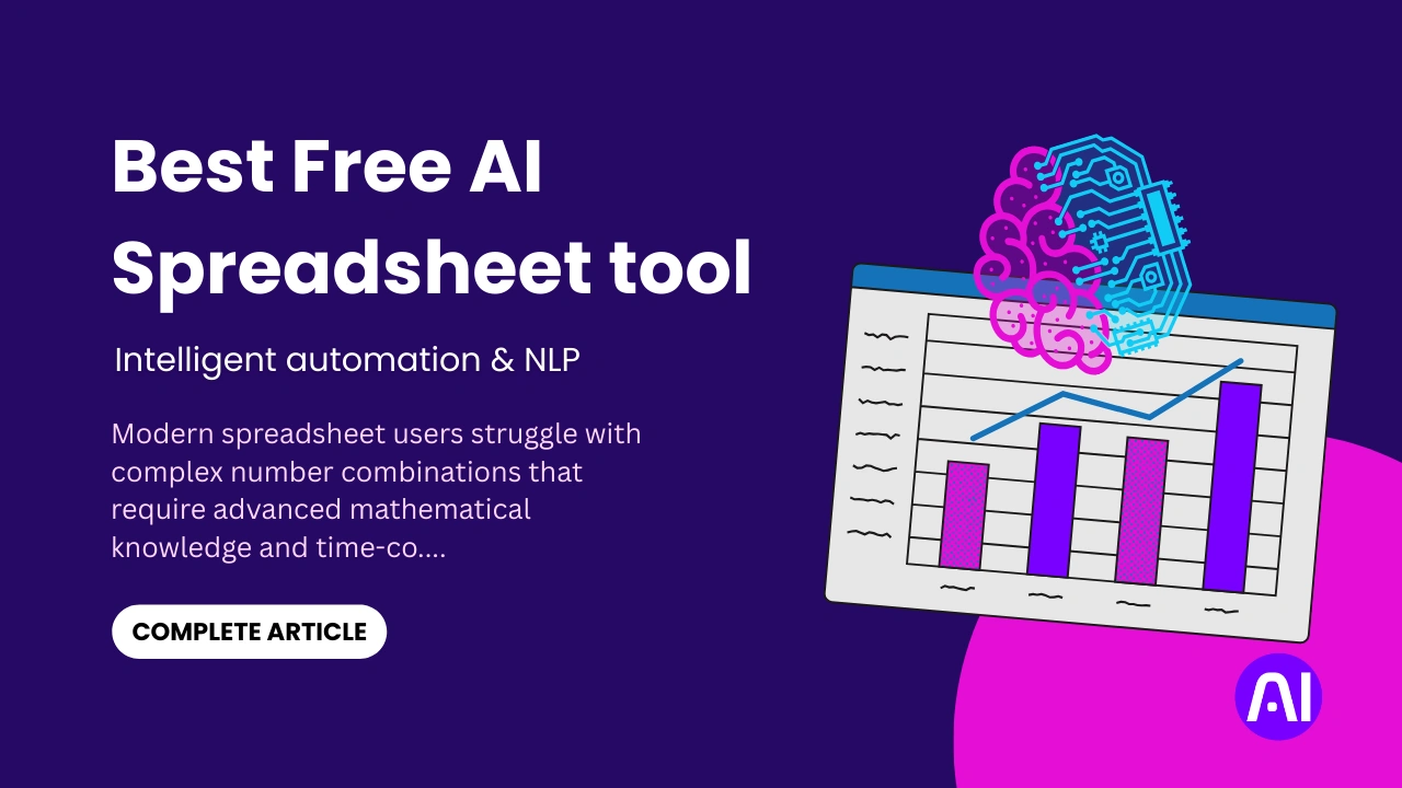 Best AI Spreadsheet Tool for Combining Numbers on Spreadsheets Free