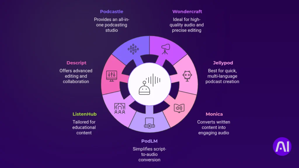 Overview of 7 Best AI Podcast Generator Tools