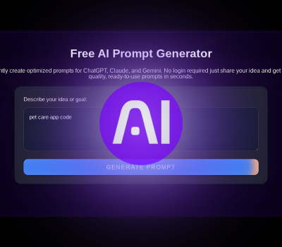 AI Ashes logo on Free AI Prompt Generator tool (by AI Ashes)