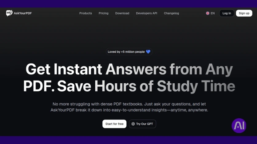 AskYourPDF interface