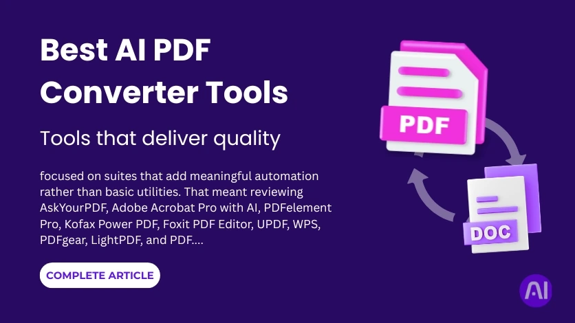 Best AI PDF Converter Tools
