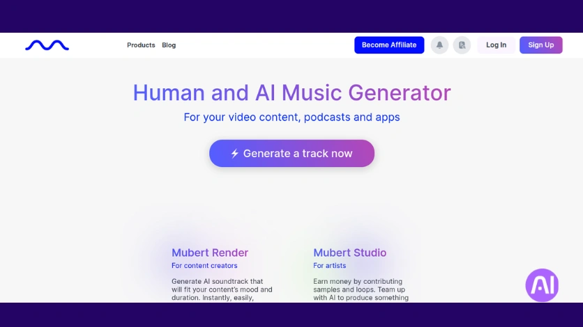 Mubert AI Music Generator AI