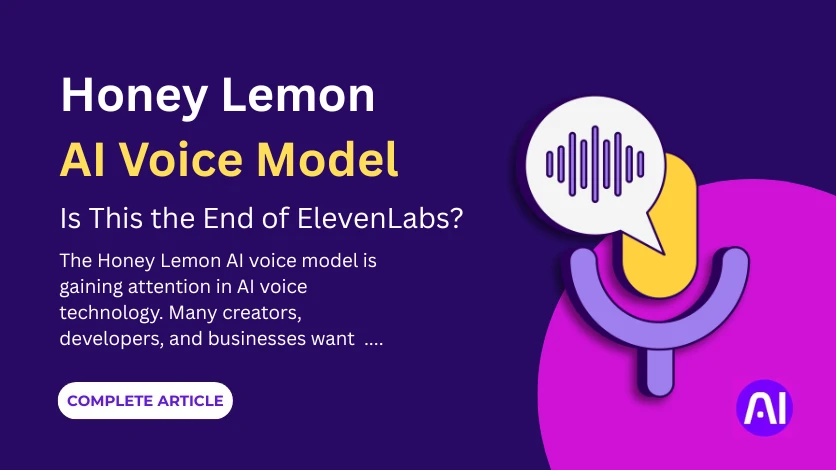 Honey Lemon AI Voice Model | Is This the End of ElevenLabs?